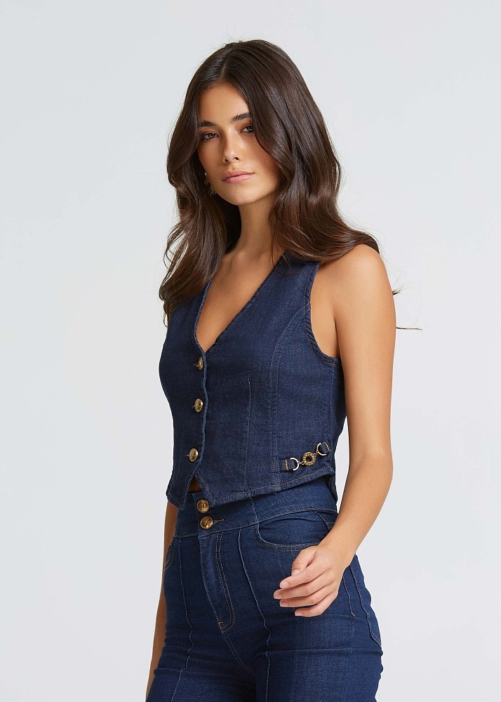 Denim γιλέκο | MiaMania