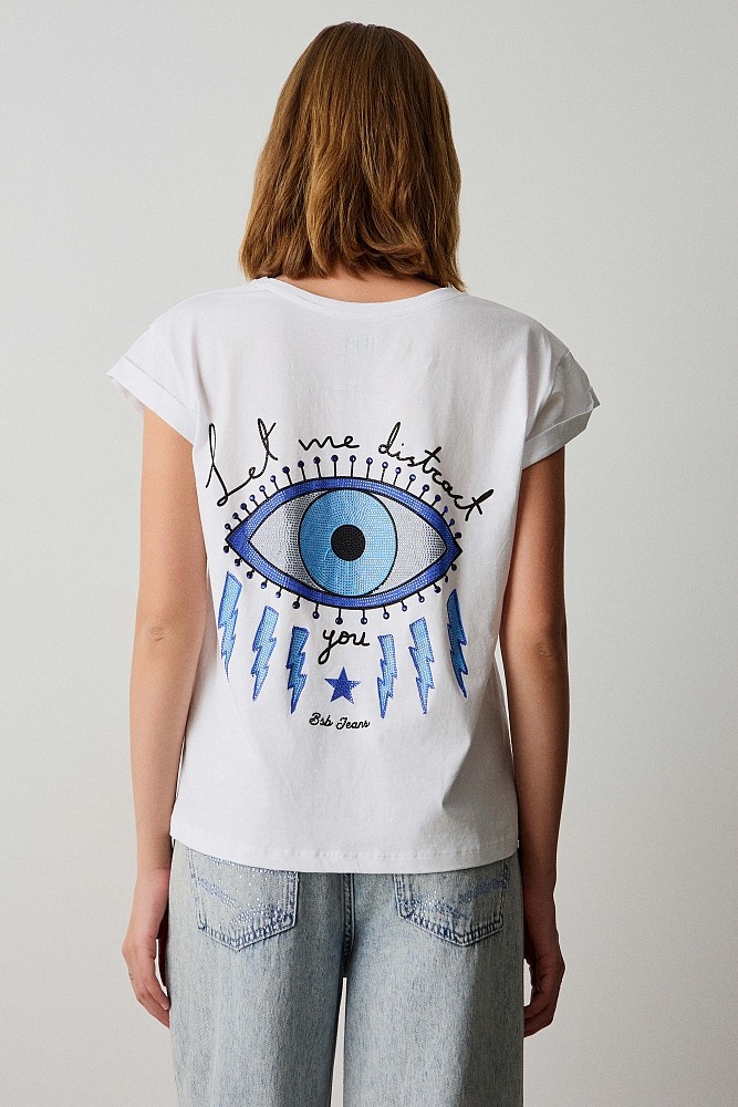 T-shirt με τύπωμα μάτι