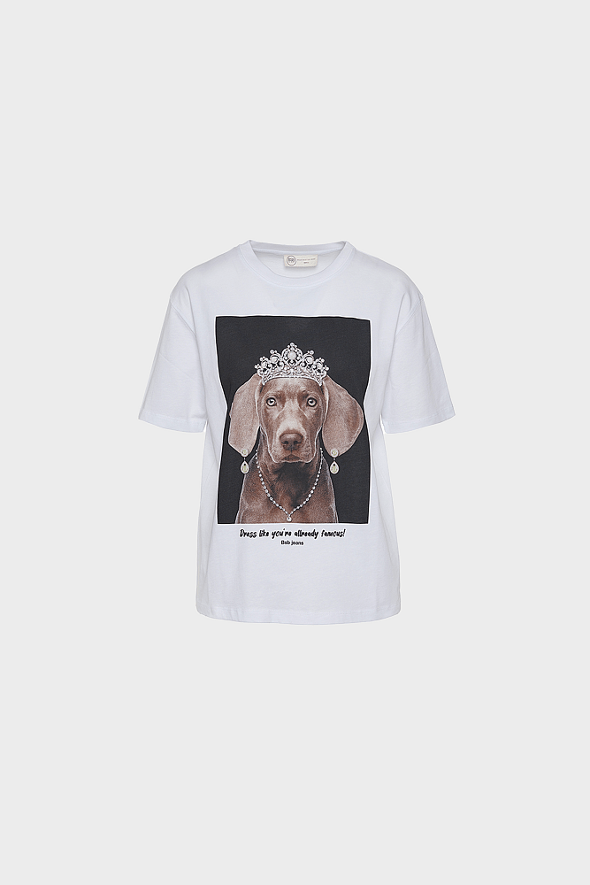 T-shirt με τύπωμα και στρας