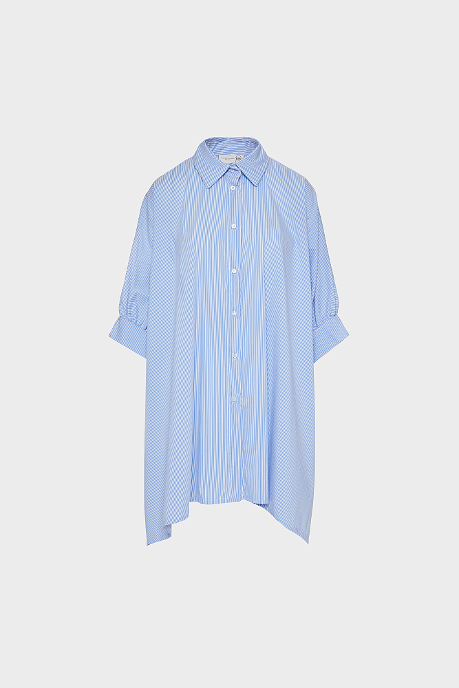Ριγέ oversized πουκάμισο
