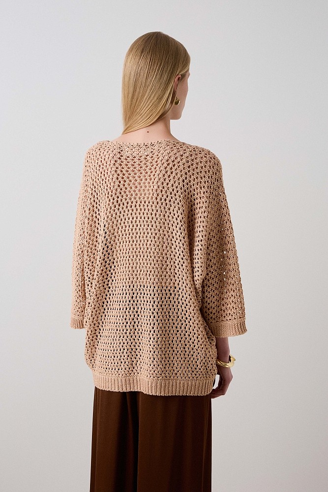Πλεκτό oversized λούρεξ πουλόβερ