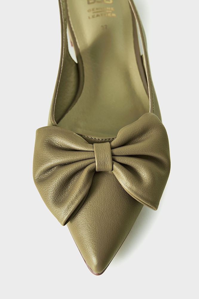 Φλατ slingback με φιόγκο