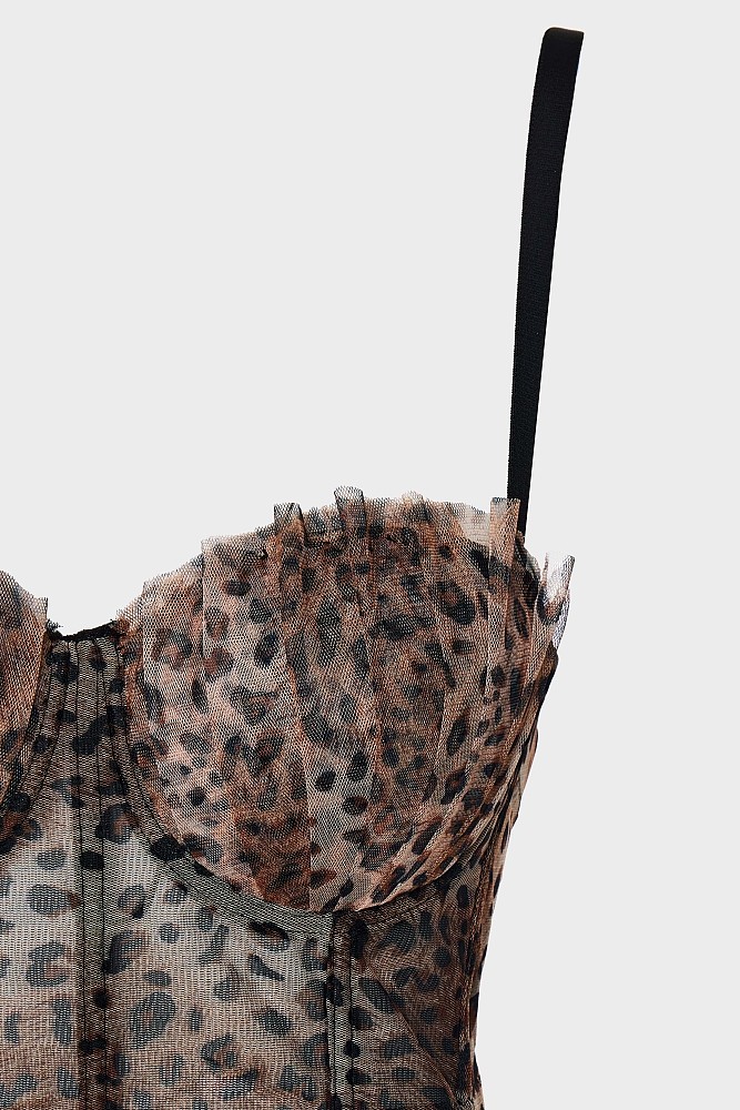 Leopard print μπούστο - Gold label