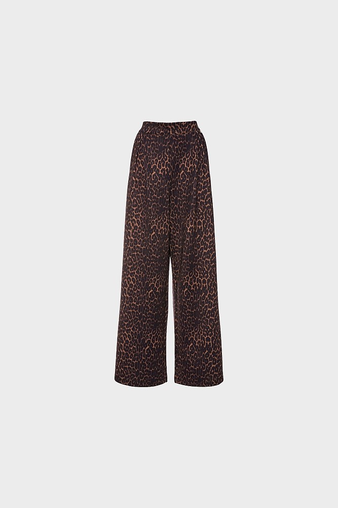 Animal print παντελόνι φούτερ