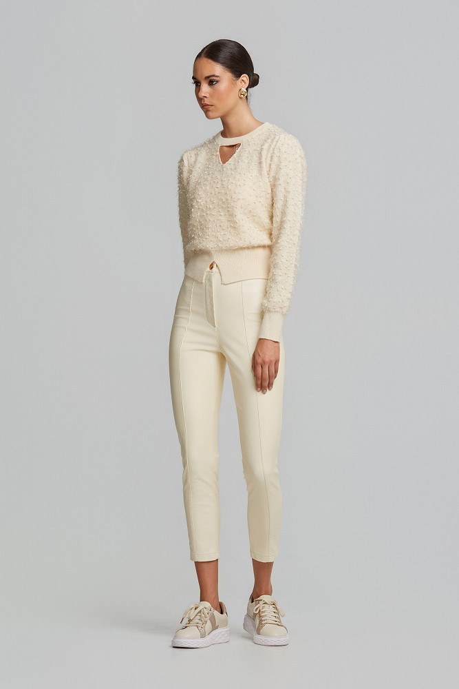 Lurex πουλόβερ με cut outs