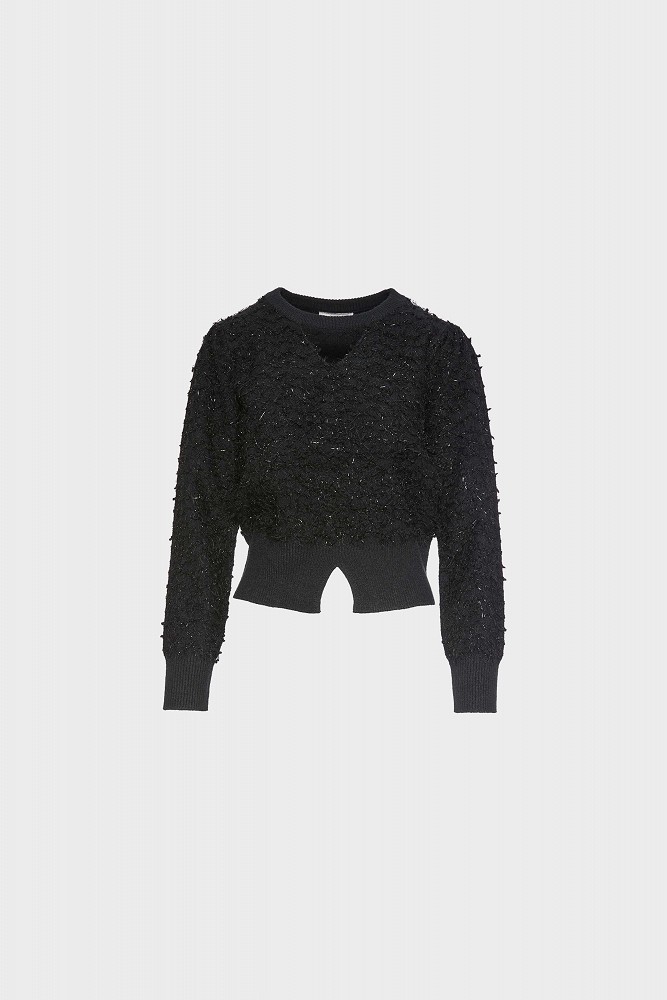 Lurex πουλόβερ με cut outs