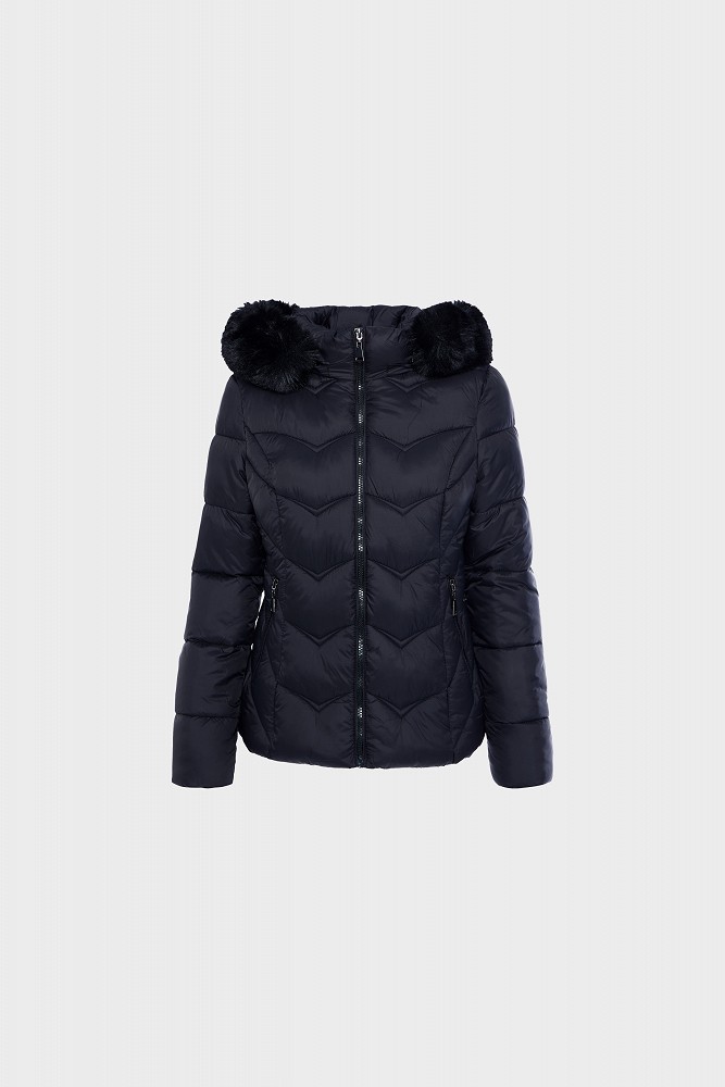 Puffer μπουφάν με κουκούλα
