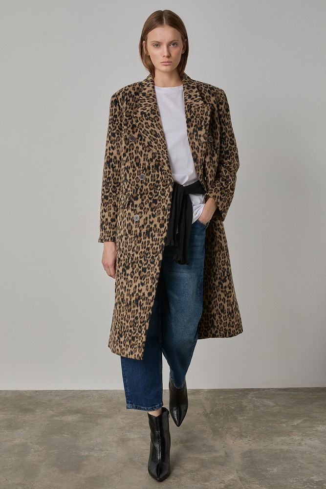 Animal print παλτό