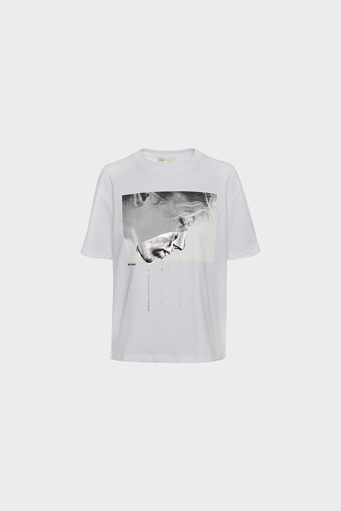 T-shirt με τύπωμα και foil λεπτομέρειες