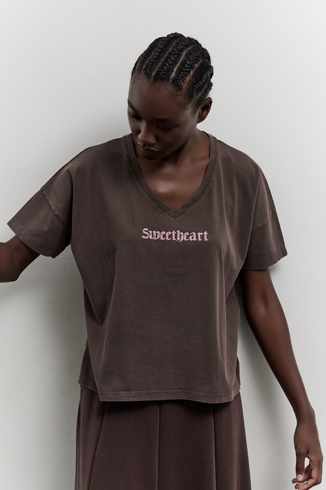 T-shirt με τύπωμα sweetheart