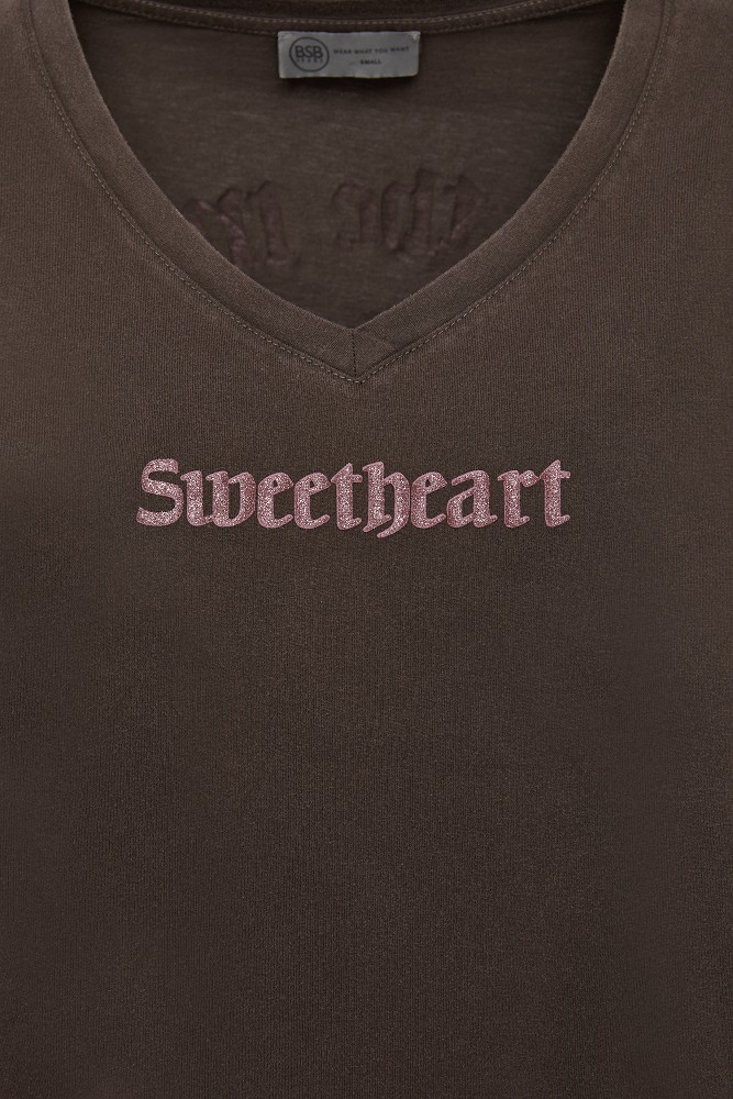 T-shirt με τύπωμα sweetheart