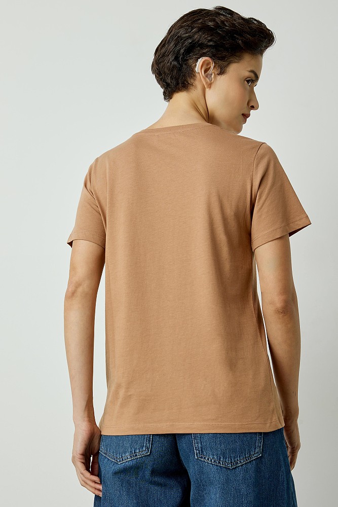 T-shirt με τύπωμα και στρας