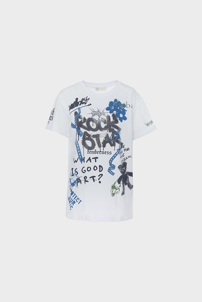 T-shirt με τύπωμα και τρουκς
