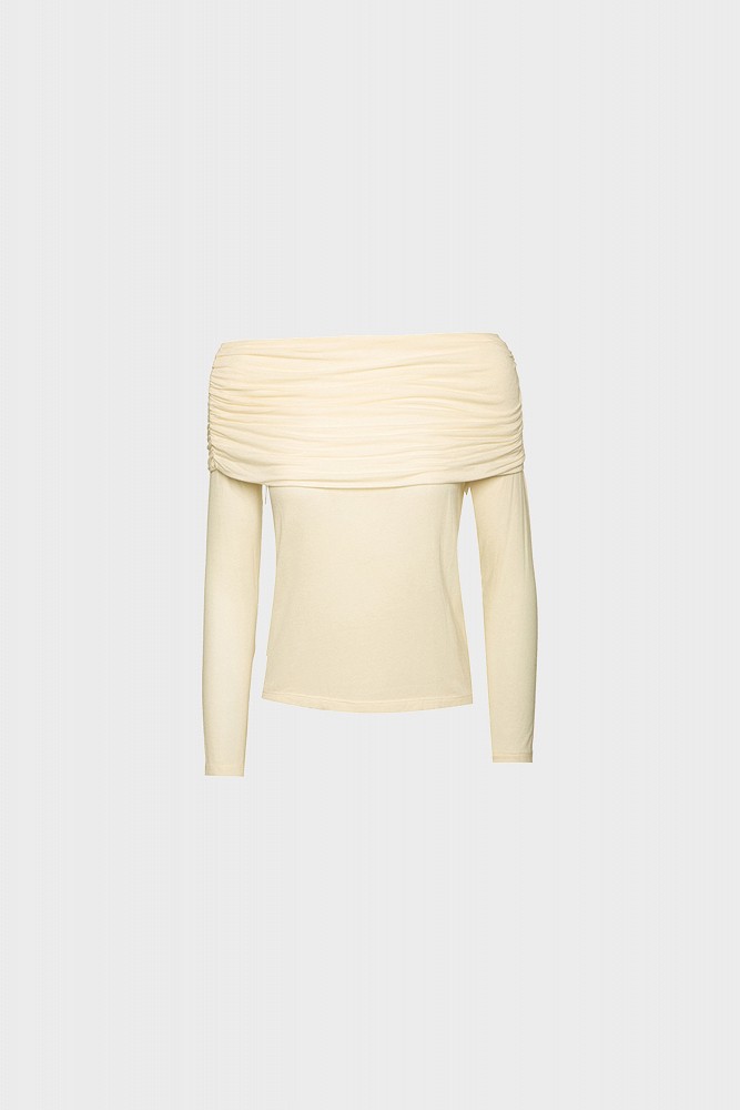 Off shoulder μπλούζα με σούρες