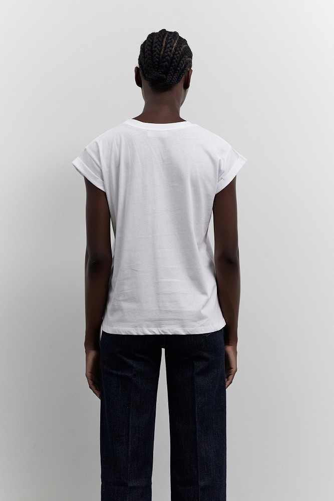 T-shirt με τύπωμα και στρας