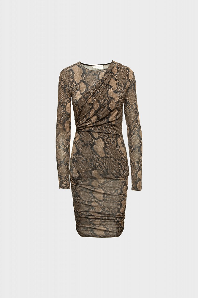 Μίνι φόρεμα με snake print