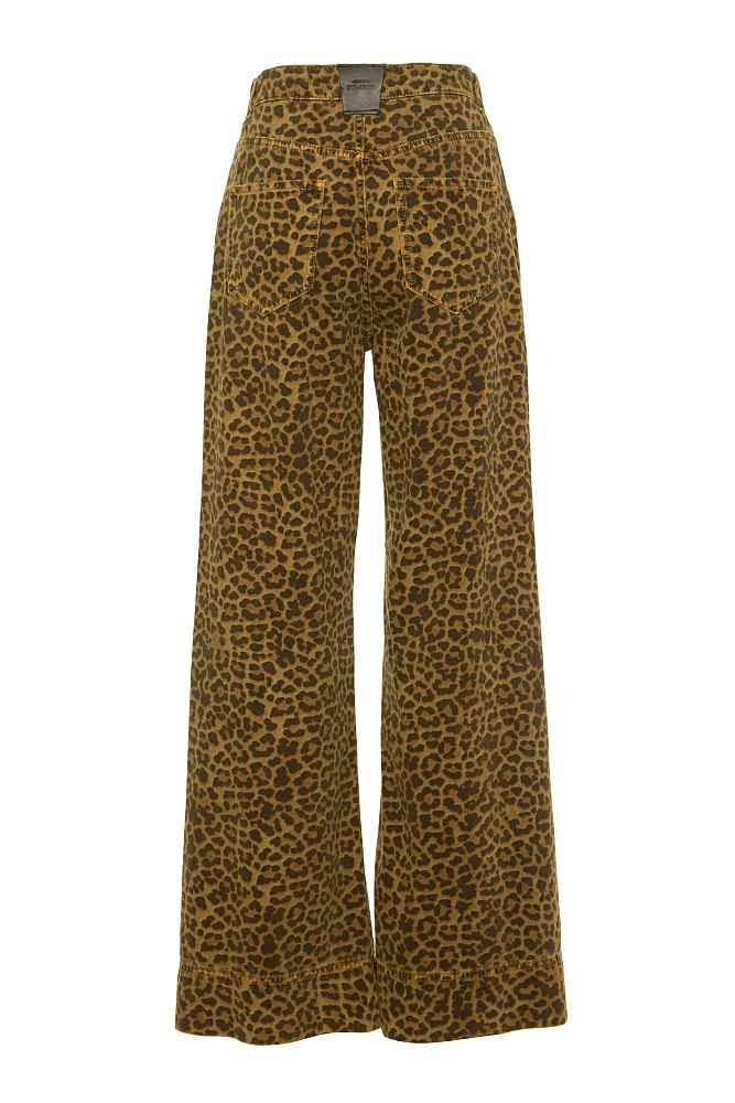 Erika wide-leg animal print τζιν