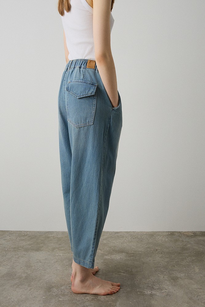 Joy cropped barrel τζιν