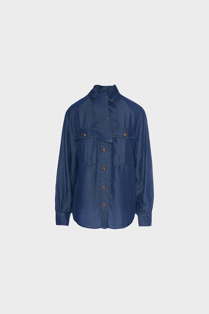 Denim look πουκάμισο