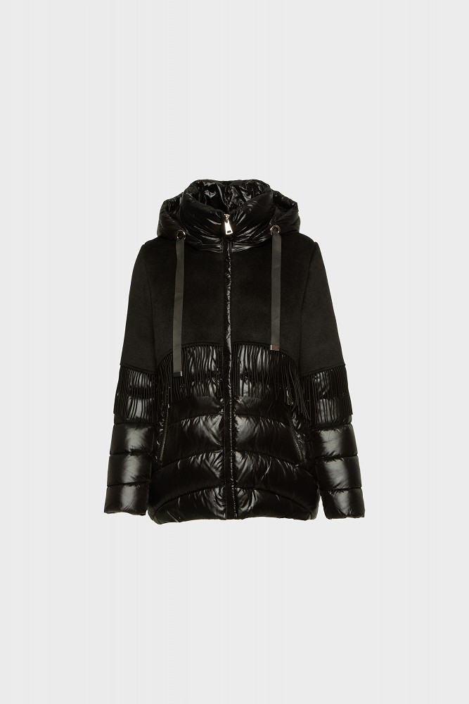 Puffer μπουφάν με κρόσια