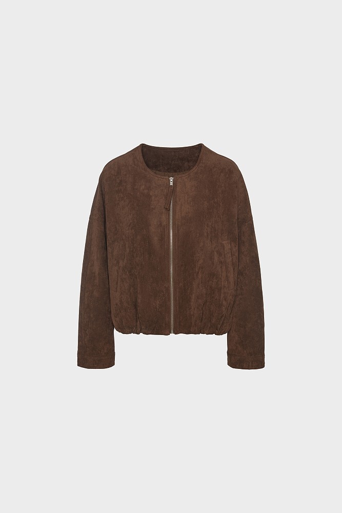 Bomber τζάκετ με όψη suede