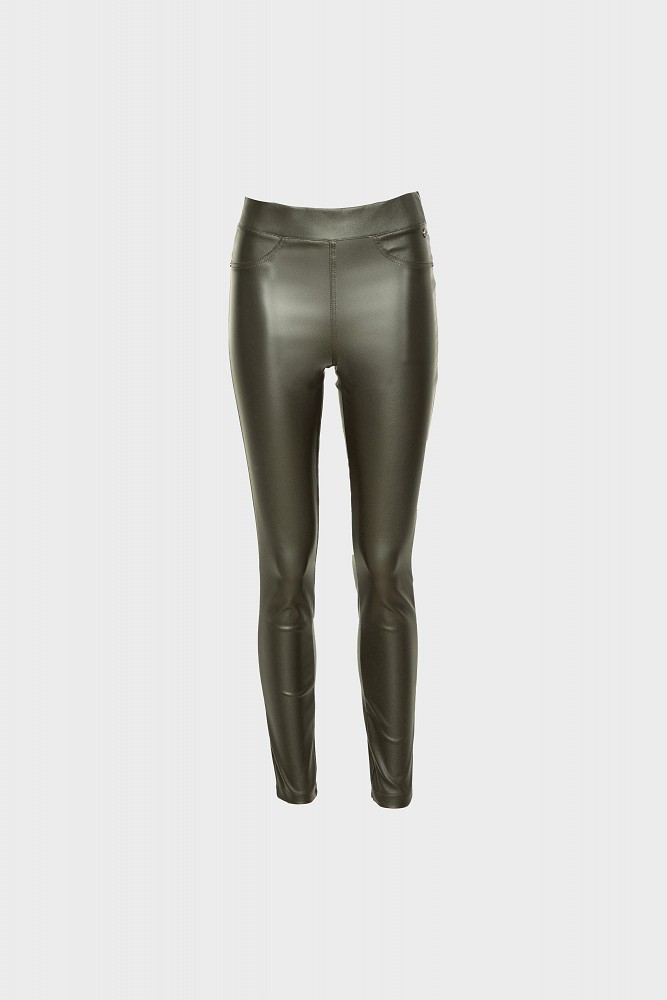 Leather look κολάν με τσέπες