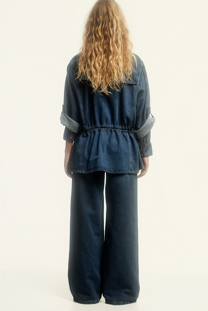 Denim κοντή καπαρντίνα