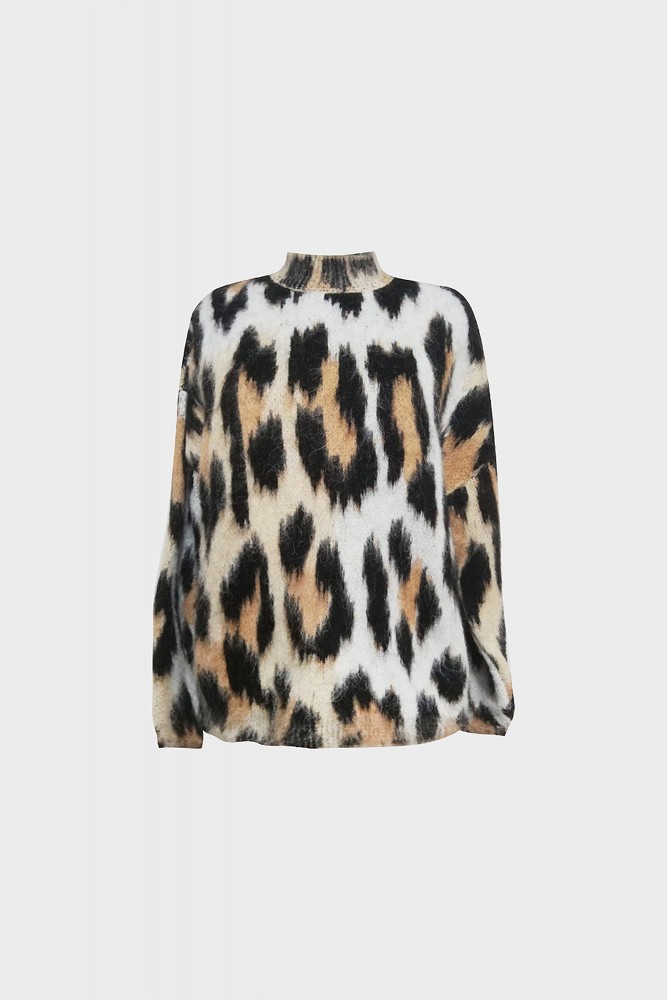 Animal print πουλόβερ
