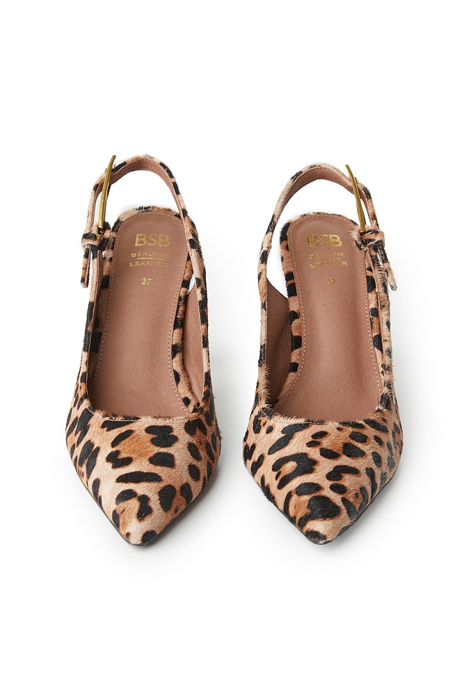 Pony skin slingback γόβες