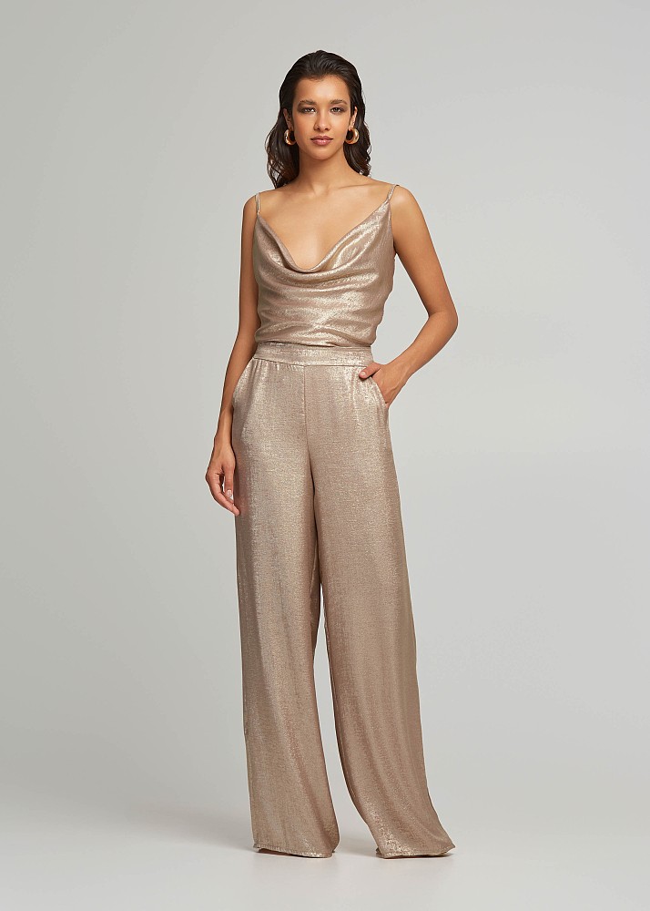 Μεταλλιζέ παντελόνα