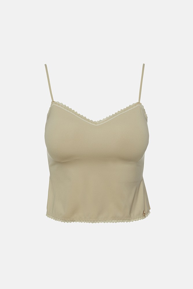 Ελαστική μπλούζα bralette με δαντέλα