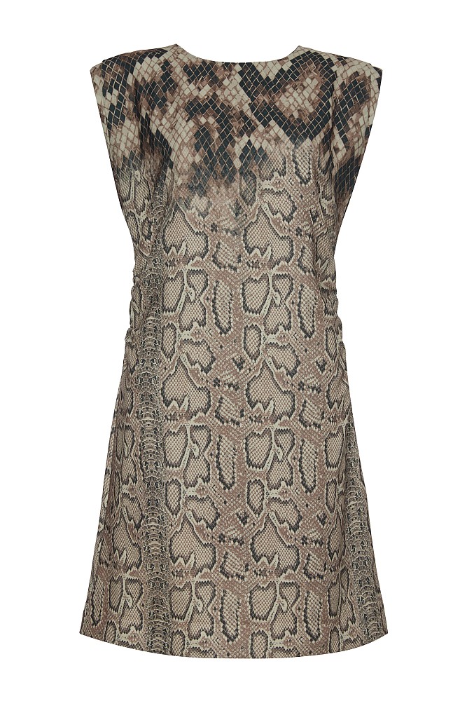 Μίνι αμάνικο animal print φόρεμα