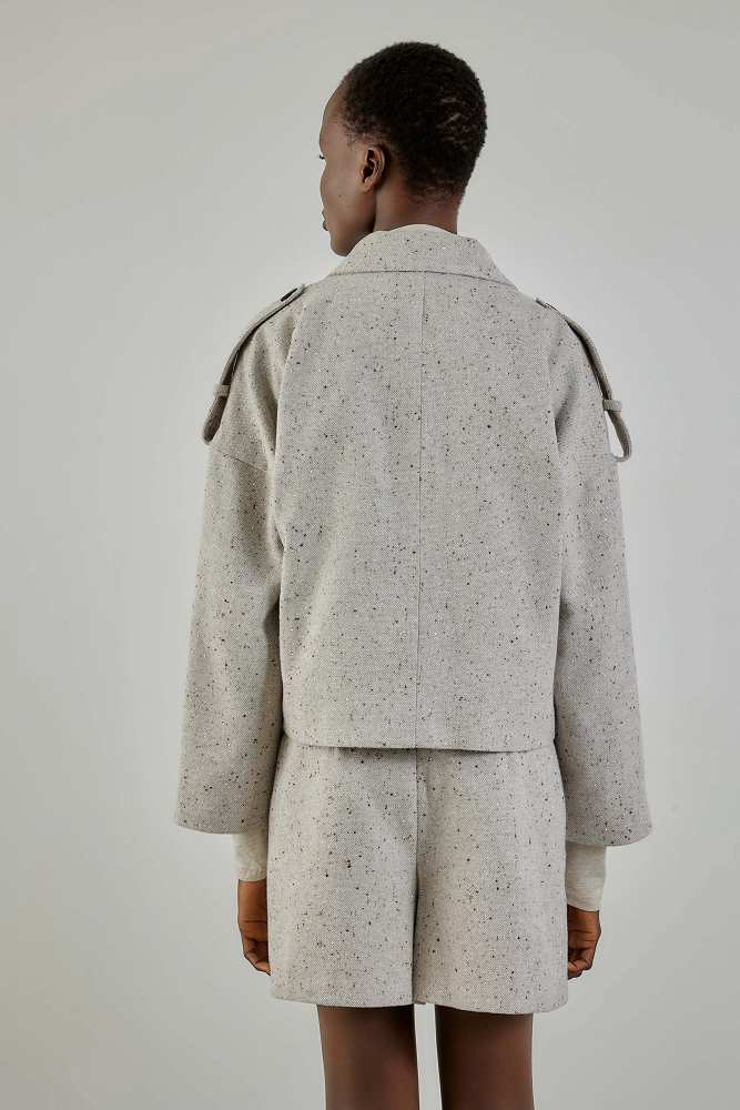 Tweed σακάκι με στρας