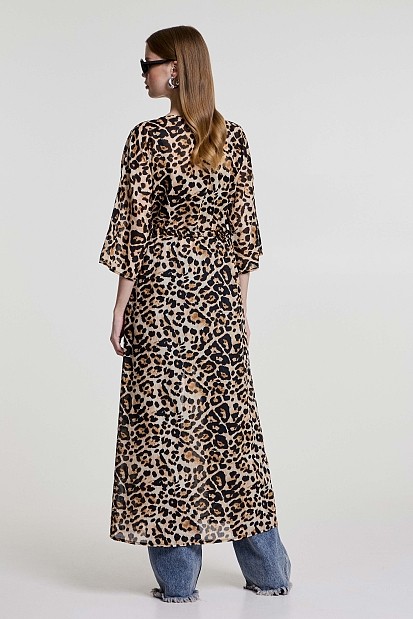 Μάξι κιμονό animal print