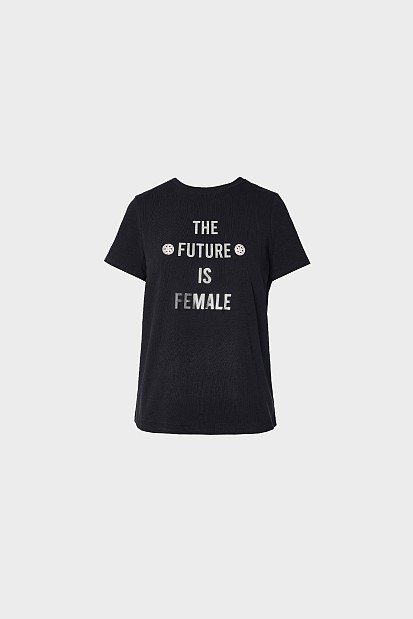 T-shirt με διακόσμηση και τύπωμα