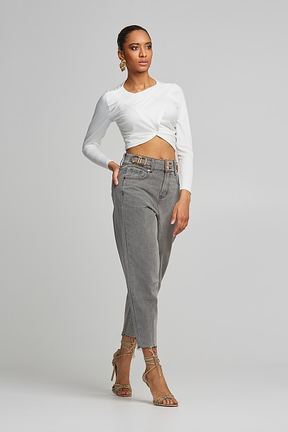Γκρι τζιν παντελόνι
