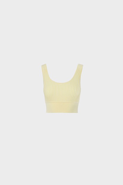 Πλεκτό ribbed κροπ τοπ