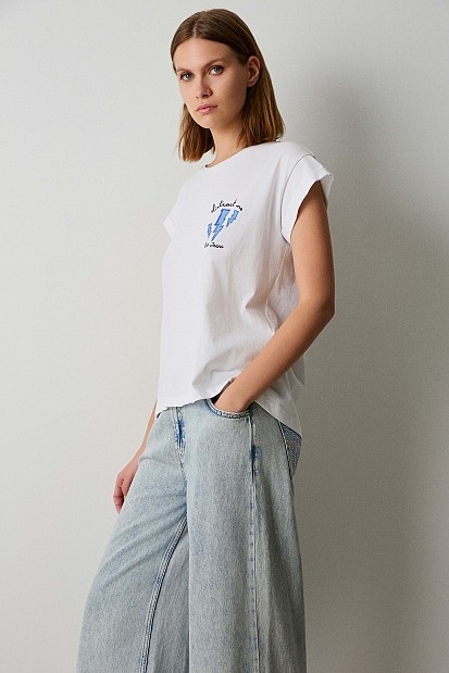 T-shirt με τύπωμα μάτι