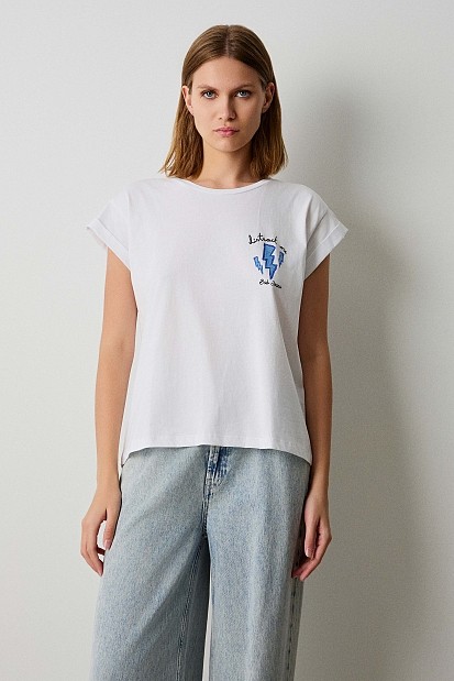 T-shirt με τύπωμα μάτι