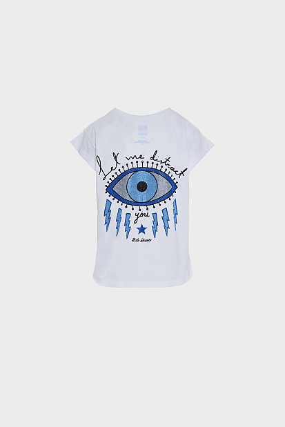 T-shirt με τύπωμα μάτι