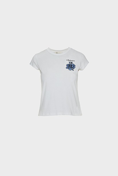 T-shirt με τύπωμα στην πλάτη