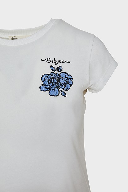 T-shirt με τύπωμα στην πλάτη