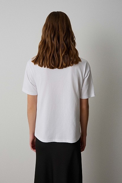 T-shirt με τύπωμα και στρας