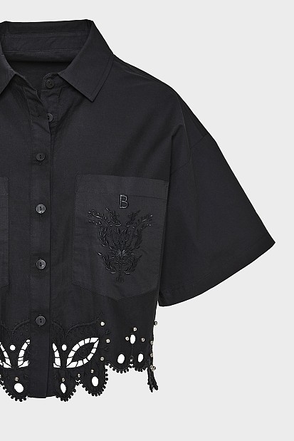 Κοντομάνικο broderie πουκάμισο