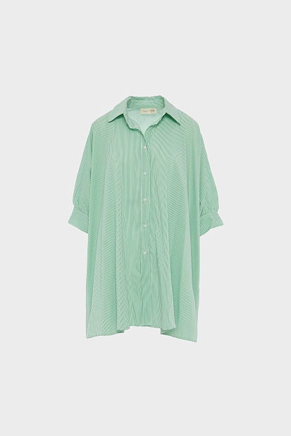 Ριγέ oversized πουκάμισο