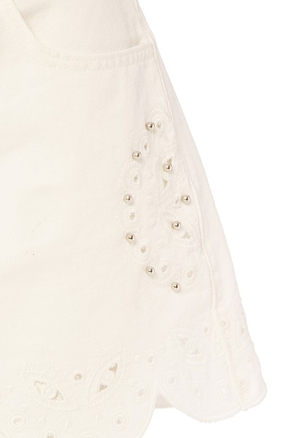 Maya denim σορτς με κέντημα
