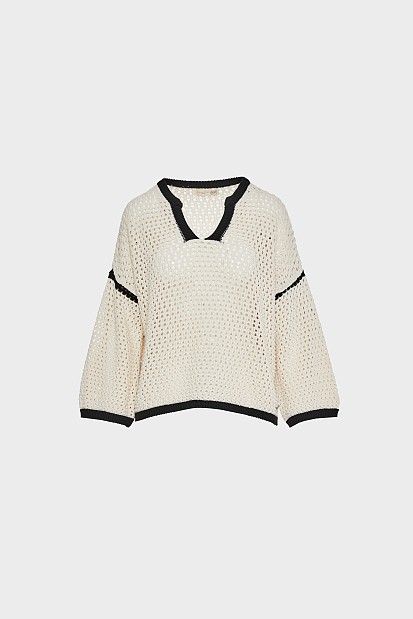 Διάτρητο πουλόβερ V neck