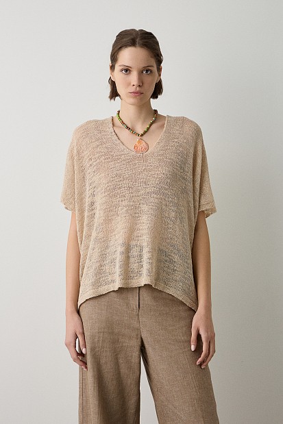 Oversized V πουλόβερ