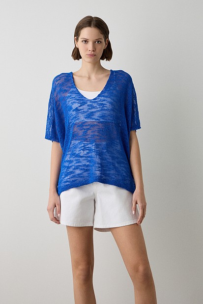 Oversized V πουλόβερ