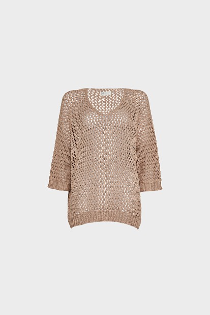 Πλεκτό oversized λούρεξ πουλόβερ